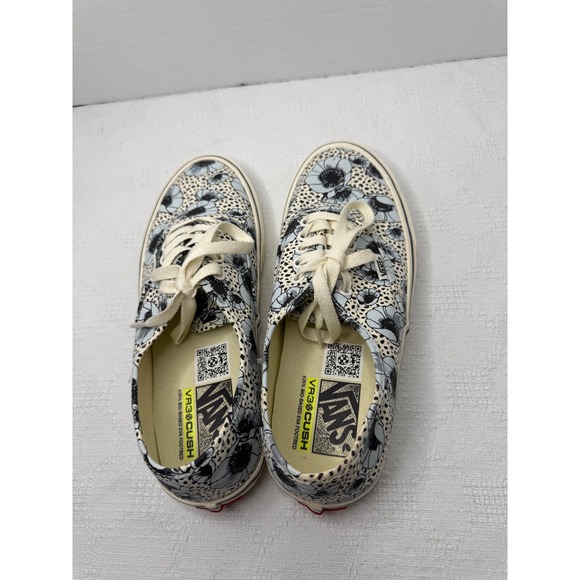 Vans Authentic Floral Print Canvas Lace Low Top Sneakers Women's size 10 - Picture 5 of 6